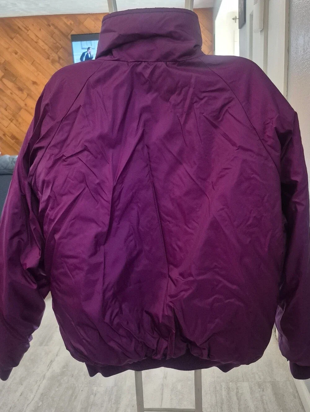 Vintage Columbia Reversible Puffer Jacket Mens L Purple Teal Made in Taiwan
